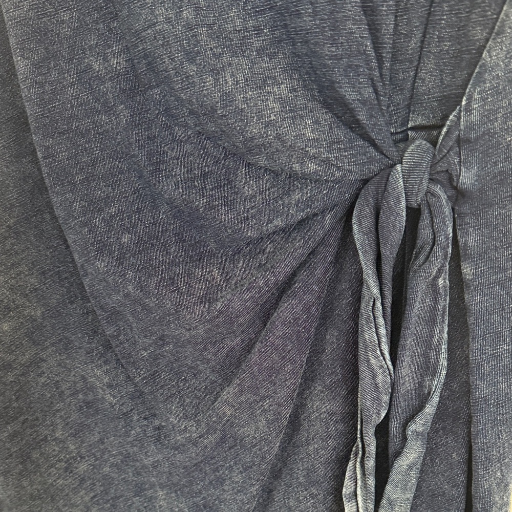 Jane and Delancey Dark Blue Knot-Front Mini Dress - Picture 3 of 4